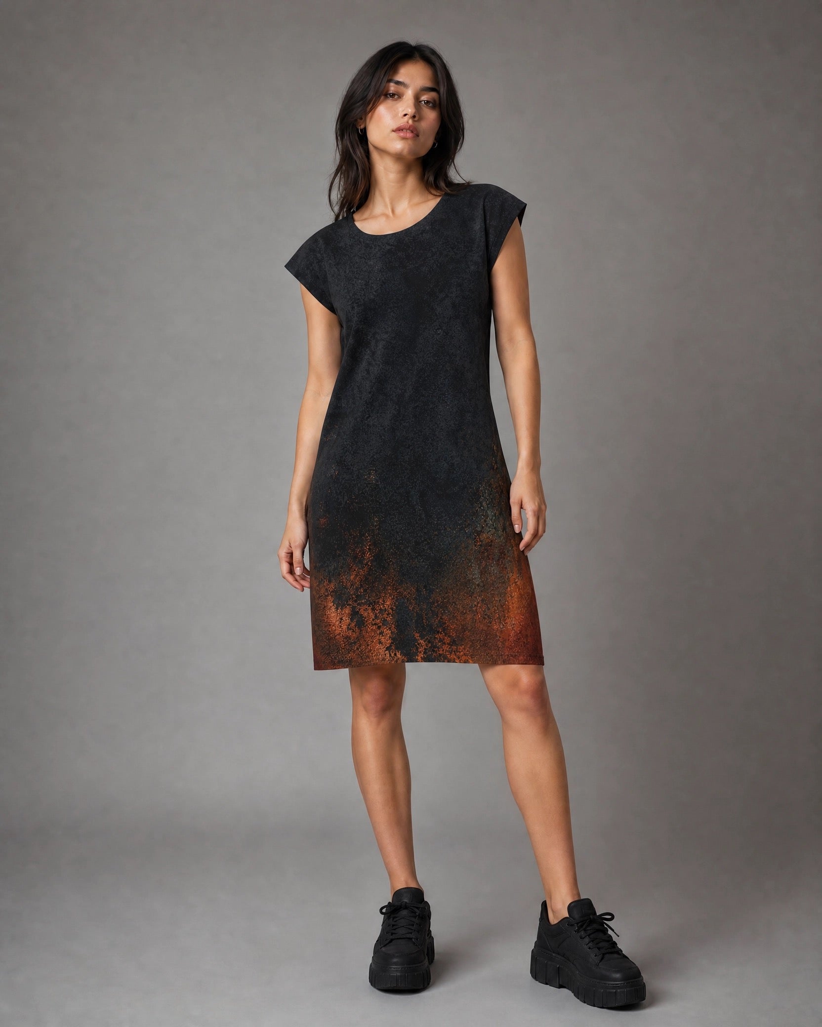 KROWN T-Shirt Dress | Ink Bloom — Dress Capsule