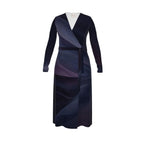 KROWN Wrap Dress | Gradient Wave — Midnight