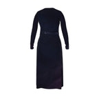 KROWN Wrap Dress | Gradient Wave — Midnight