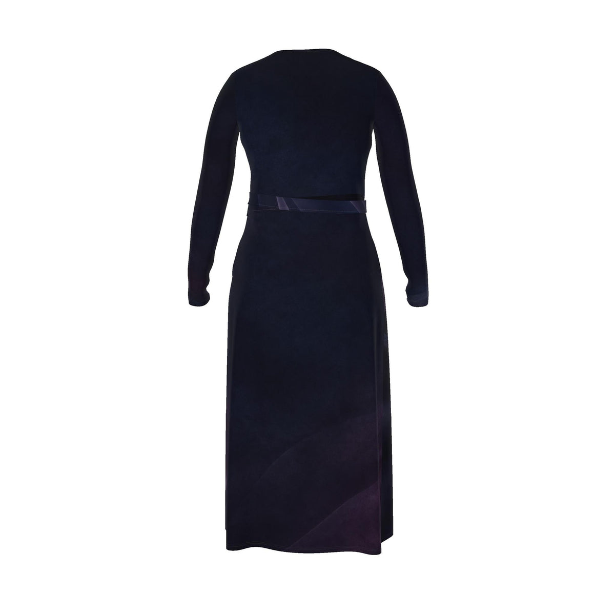 KROWN Wrap Dress | Gradient Wave — Midnight