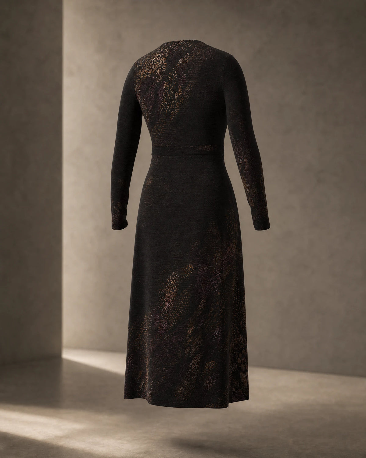 KROWN Wrap Dress | Dark Botanical — Archive