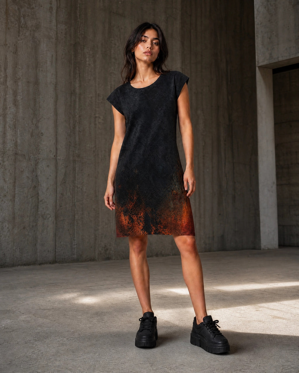 KROWN T-Shirt Dress | Ink Bloom — Dress Capsule