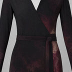 KROWN Wrap Dress | Crimson Nebula — Long
