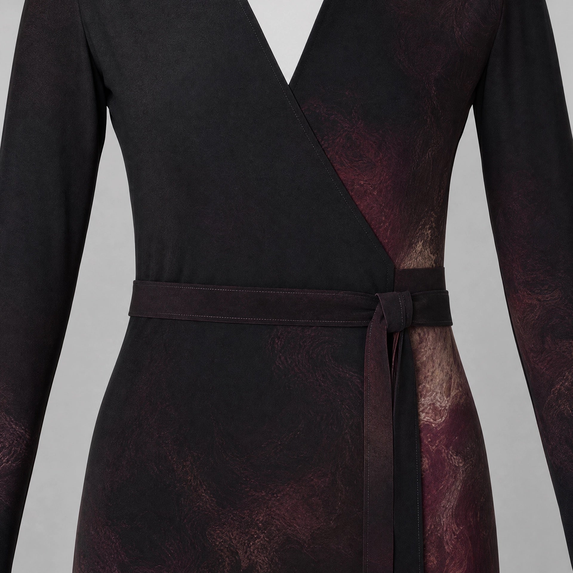 KROWN Wrap Dress | Crimson Nebula — Long