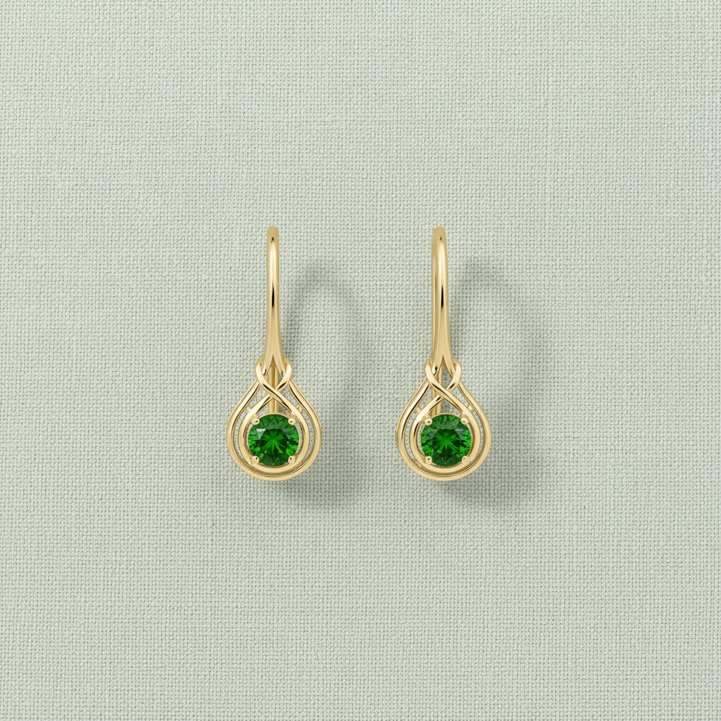 North Star | Diopside Drop Earrings