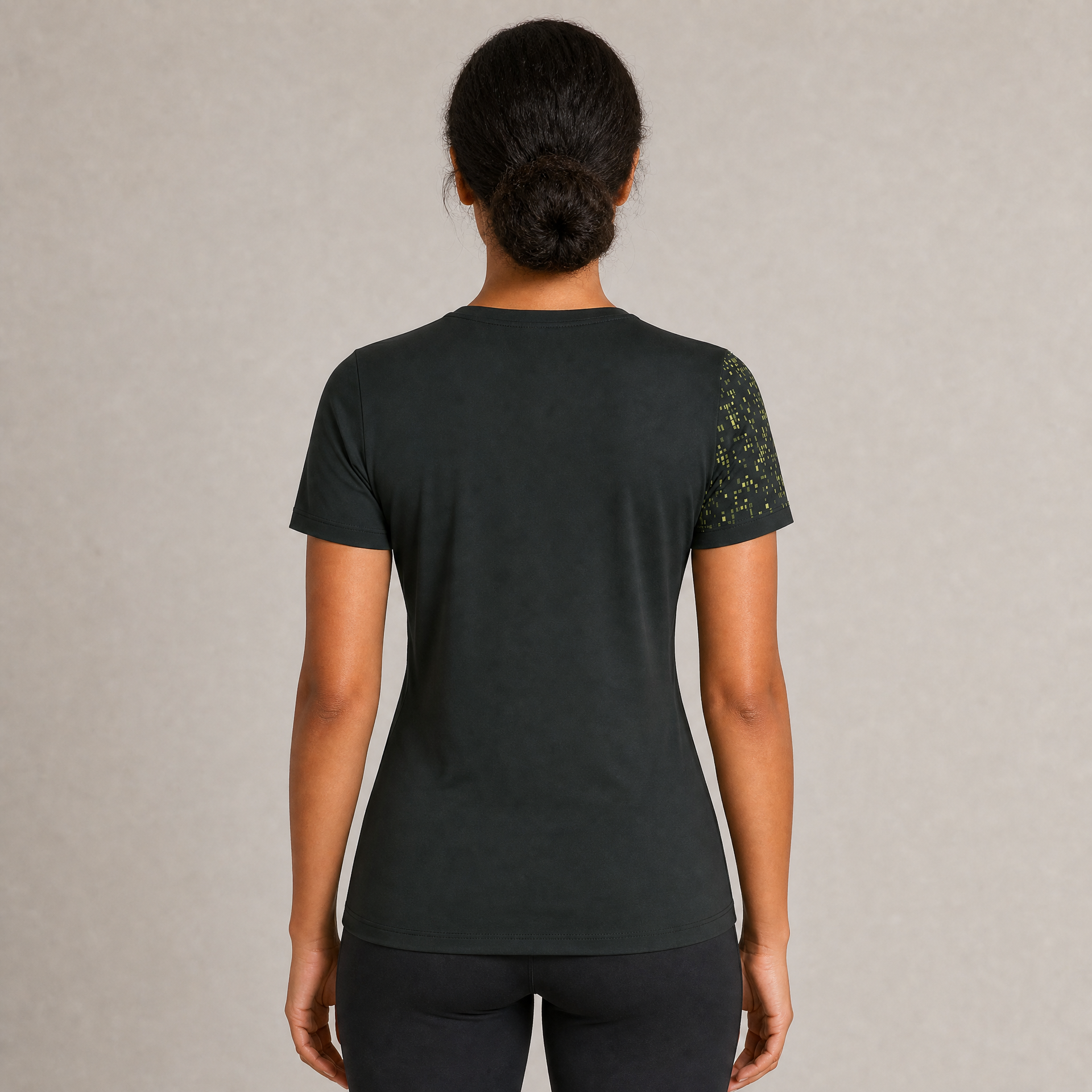 KROWN Damen Kurzarmshirt | Oliv Raster — Winter 2027