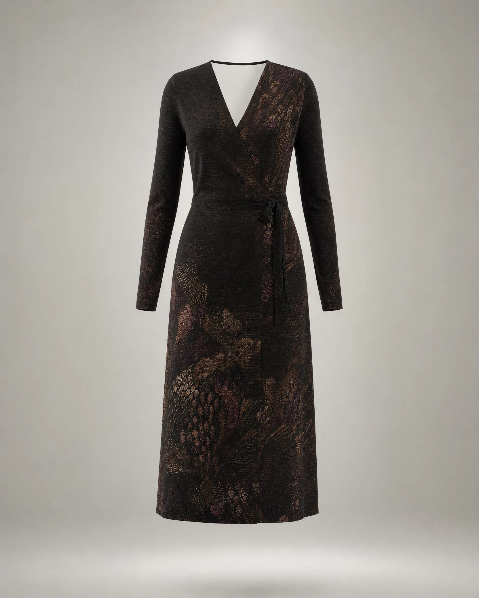 KROWN Wrap Dress | Dark Botanical — Archive