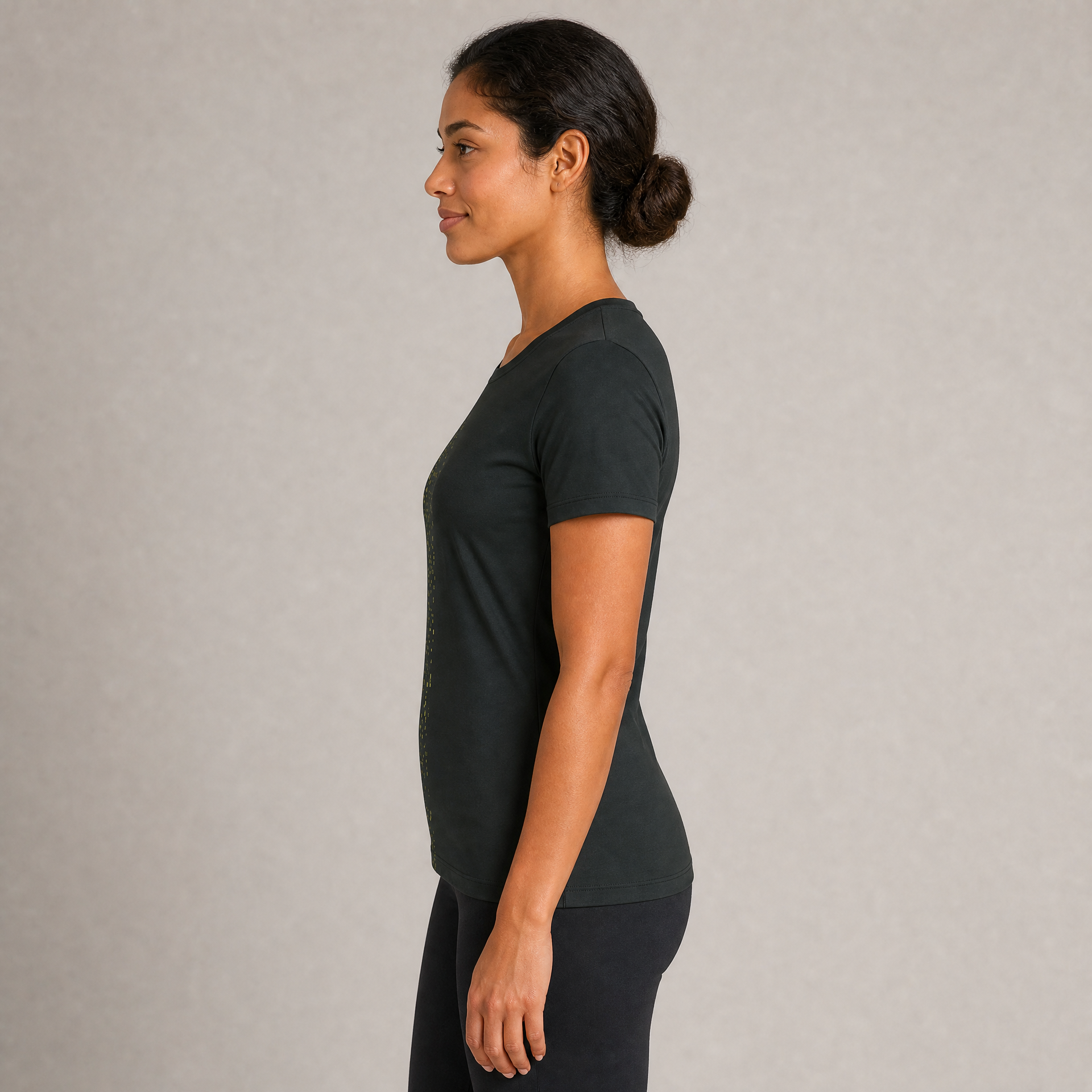 KROWN Damen Kurzarmshirt | Oliv Raster — Winter 2027