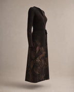 KROWN Wrap Dress | Dark Botanical — Archive