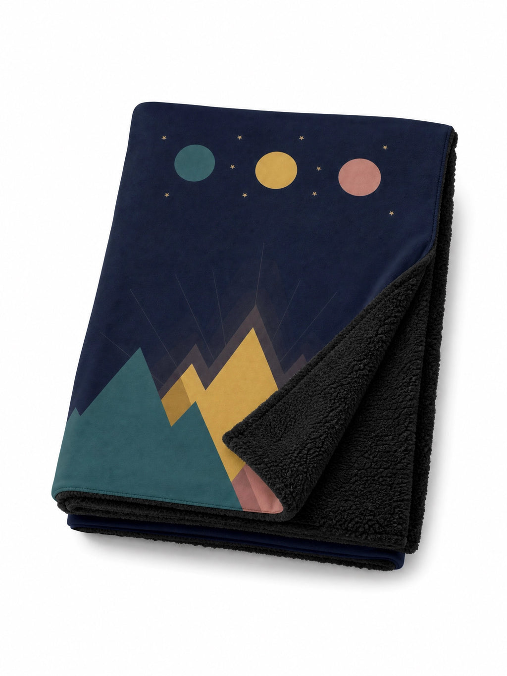 Three Moons | Sherpa-Decke · Schwarz