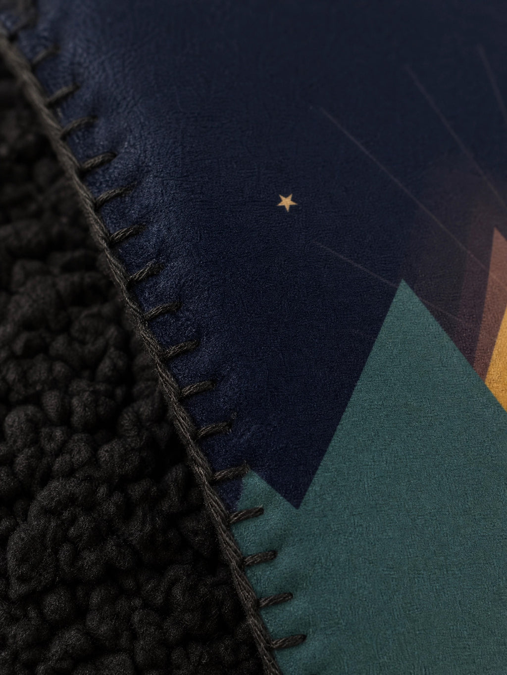 Three Moons | Sherpa-Decke · Schwarz