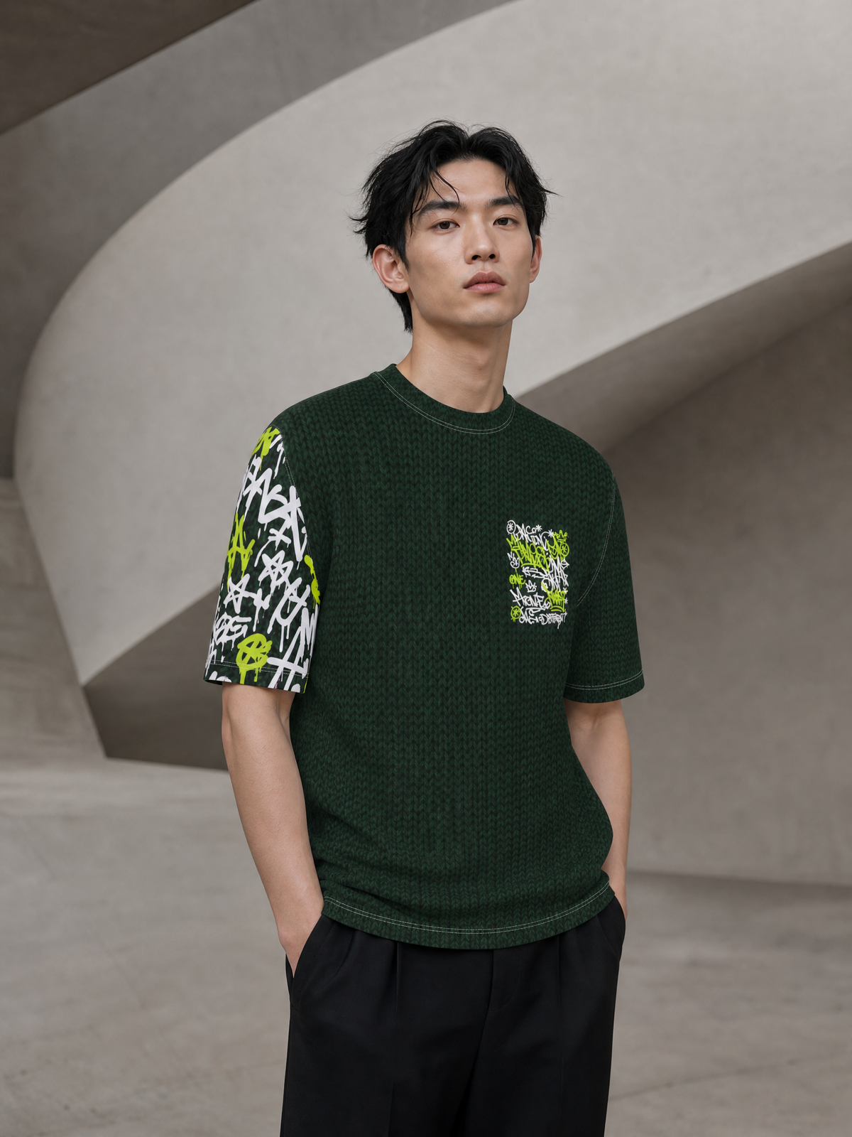 KROWN Field Print Tee | Cut-and-Sew All-Over