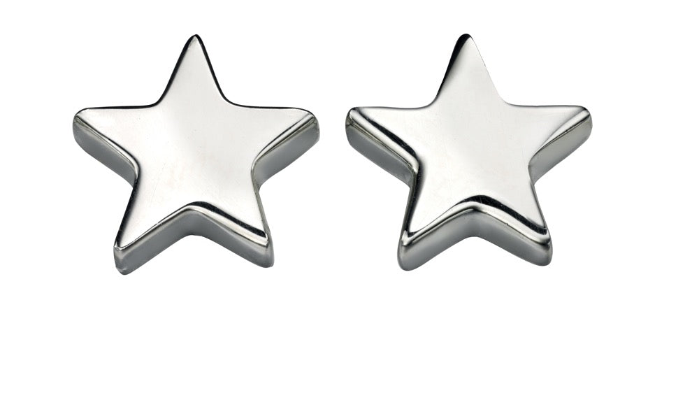 Silver Star Stud Earrings