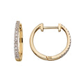 Diamond Pavé Huggie Hoop Earrings